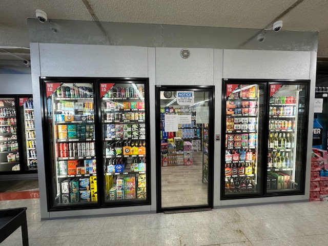 Commercial refrigeration display cases serviced by Twin City Service Co.
